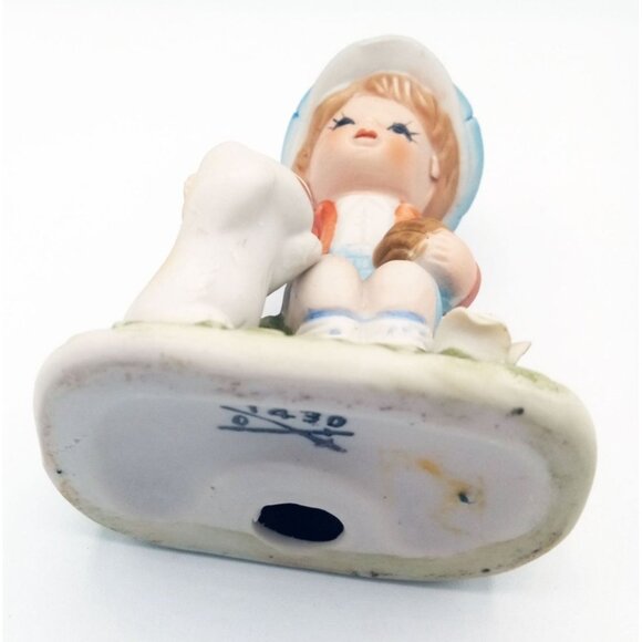 Homco Boy Figurine With Puppy Hand Painted Vintage Porcelain 3.75 Inches 1430 - Picture 10 of 12